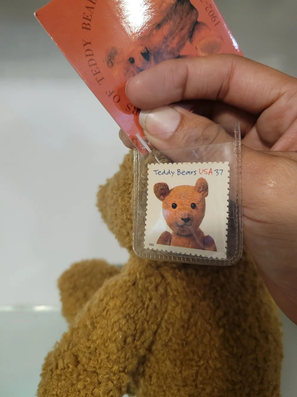 United Postal Service Plush Teddy Bear Collectible Centennial Stamp USPS Tag 10
